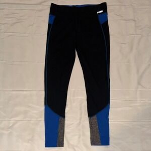 PINK Ultimate Yoga Leggings Womens Small Black Blue Colorblock Activewear